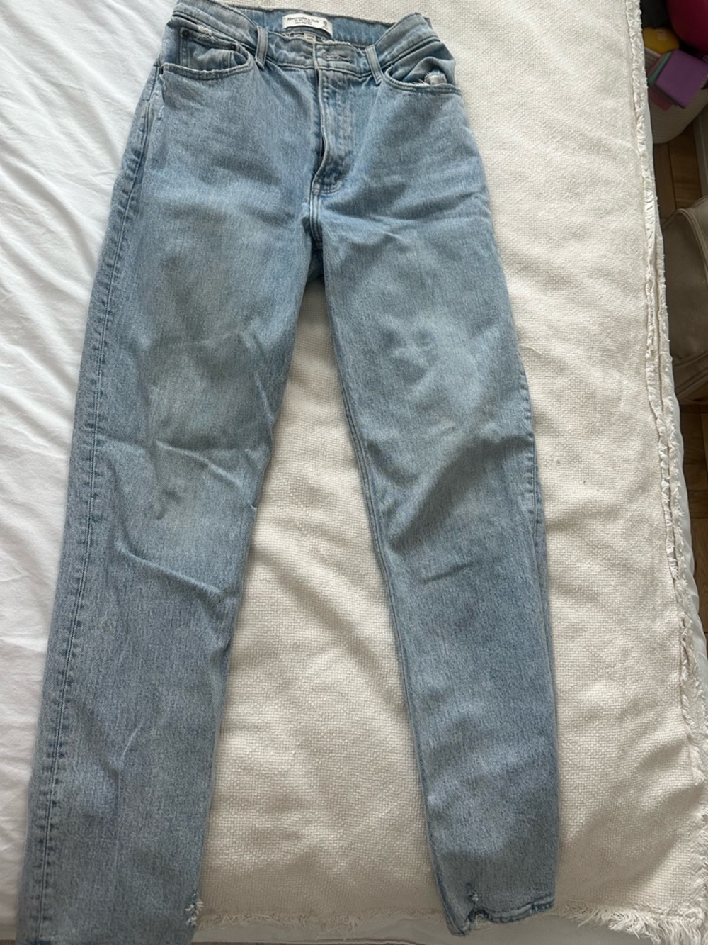 Abercrombie & Fitch Light Blue Straight Leg Women's Jeans - Curve Love